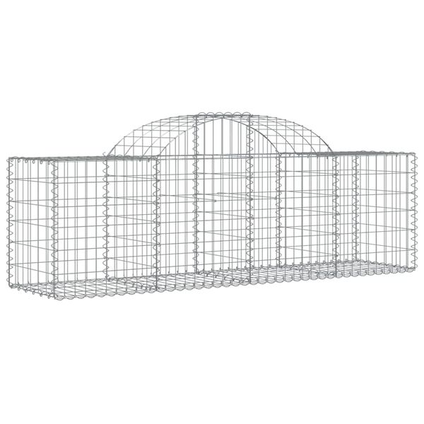 vidaXL Paniers &agrave; gabions arqu&eacute;s 40 pcs 200x50x60/80 cm fer galvanis&eacute;