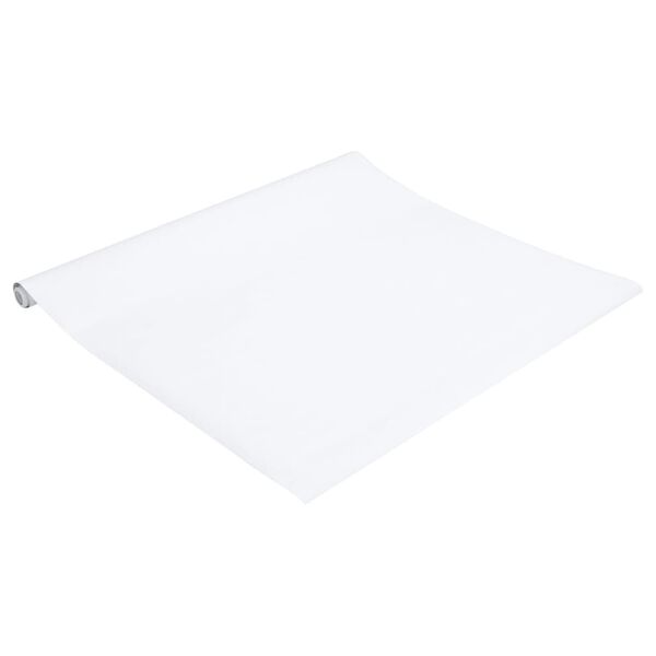 vidaXL Sticker pour meubles auto-adh&eacute;sif blanc mat 90 x 500 cm PVC