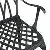 vidaXL Chaise de jardin 2 pcs Noir 55 x 56,5 x 91cm Aluminium