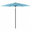 vidaXL Parasol de jardin avec m&acirc;t en acier bleu 268x268x226 cm