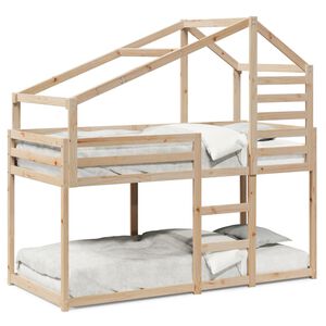 vidaXL Lit superpos&eacute; sans matelas 90x190 cm bois de pin massif