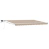 vidaXL Store r&eacute;tractable manuel avec LEDs Beige et blanc 4 x 2 m