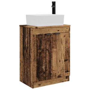 vidaXL Meuble de salle de bain avec &eacute;vier Bois ancien 54 x 35 x 83 cm
