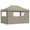 vidaXL Tente de f&ecirc;te Taupe 279 x 410 x 315 cm Tissu Oxford