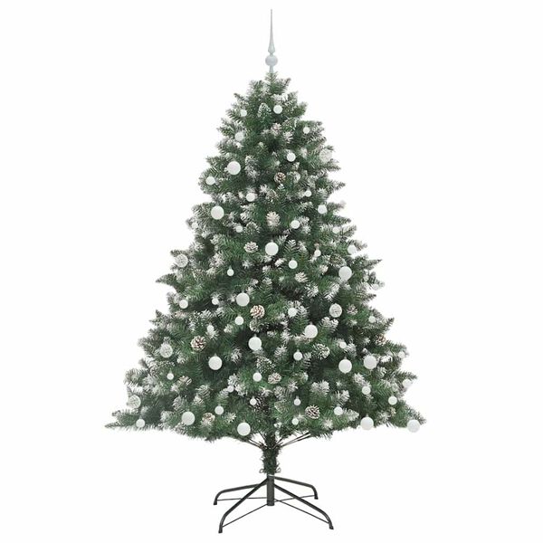 vidaXL Sapin de No&euml;l artificiel Vert 180 cm PVC, plastique et acier