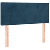 vidaXL T&ecirc;te de lit Bleu fonc&eacute; 100x5x78/88 cm Velours