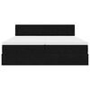 VidaXL Cadre de lit ottoman avec matelas noir 200x200cm velours