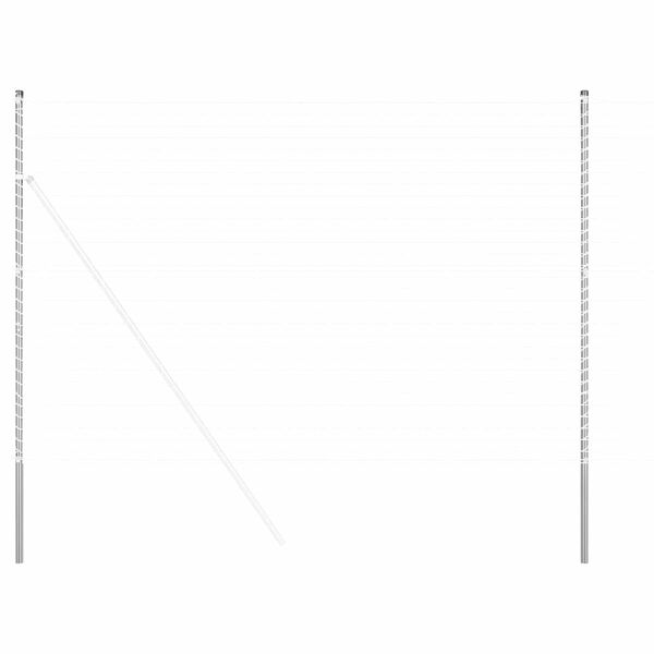 vidaXL Poteau de cl&ocirc;ture. 12 pcs Argent&eacute; Acier peint par poudre