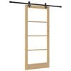 vidaXL Porte coulissante ORKDAL Naturel et Noir 93 x 211 cm