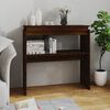 vidaXL Table console Ch&ecirc;ne marron 80x30x80 cm Bois d'ing&eacute;nierie