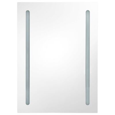vidaXL Armoire de salle de bain à miroir LED Chêne 50x13x70 cm