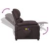 vidaXL Fauteuil électrique de massage Marron foncé Tissu