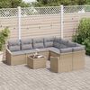 vidaXL Ensemble de canapé de jardin 9 pcs Beige et Gris clair