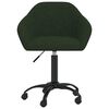vidaXL Chaise pivotante de salle &agrave; manger Vert fonc&eacute; Velours