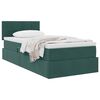 vidaXL Lit de Rangement avec matelas Vert fonc&eacute; 100 x 200 cm Velours