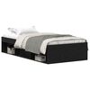 vidaXL Cadre de lit sans matelas en ch&ecirc;ne noir 100x200 cm bois d'ing&eacute;nierie