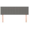 vidaXL T&ecirc;tes de lit 2 pcs Gris fonc&eacute; 72x5x78/88 cm Tissu