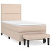 vidaXL Sommier &agrave; lattes de lit avec matelas Cappuccino 80x200 cm