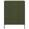 vidaXL Buffet vert olive 68x39x89 cm acier