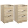 vidaXL Tables de chevet 2 pcs Ch&ecirc;ne sonoma 40x36x65 cm
