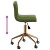 vidaXL Chaises pivotantes &agrave; manger lot de 4 vert clair velours