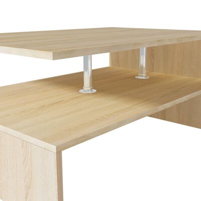vidaXL Table basse Bois d'ingénierie 90x59x42 cm Chêne