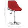 vidaXL Chaise de salle &agrave; manger Rouge bordeaux et blanc Similicuir