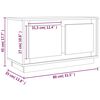 vidaXL Meuble TV sonoma gris 80x35x45 cm bois d'ingénierie