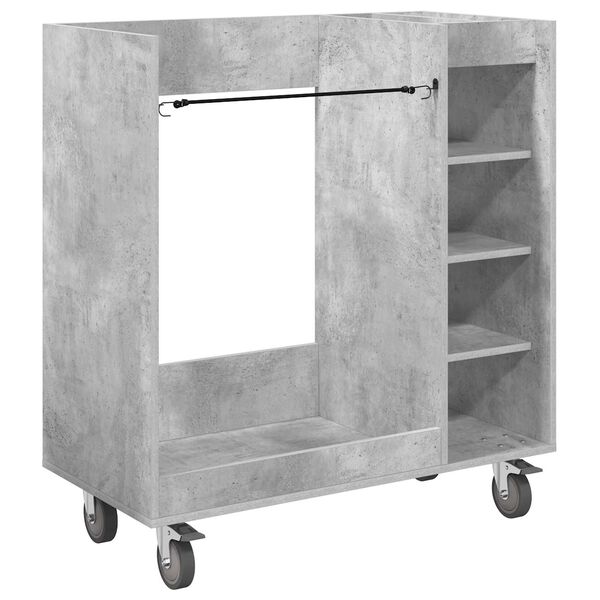 vidaXL Armoire de Golf avec roue Uni Gris béton 90 x 45 x 98 cm