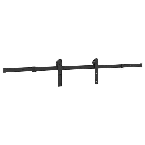 vidaXL Kit de quincaillerie de porte coulissante 183 cm Acier Noir