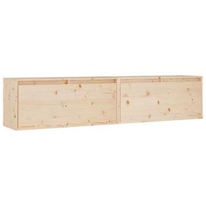 vidaXL Armoires murales 2 pcs 80x30x35 cm Bois de pin massif
