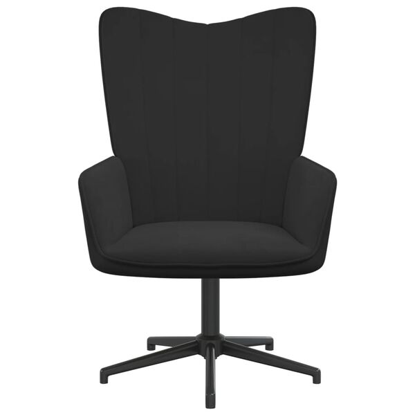 vidaXL Chaise de relaxation Noir Velours