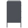 vidaXL Table de chevet 2 pcs anthracite 36x39x68 cm acier