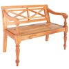 vidaXL Banc Batavia 98 cm Bois d'acajou massif Marron clair