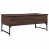 vidaXL Table basse chêne marron 100x50x40cm bois d'ingénierie et métal