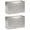 vidaXL Cache-pot de jardin 2 pc Argent&eacute; 80 x 30 x 49 cm