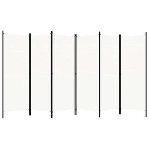 vidaXL Cloison de s&eacute;paration 6 panneaux Blanc 300x180 cm