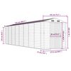 vidaXL Abri de jardin marron clair 191x725x198 cm acier galvanis&eacute;
