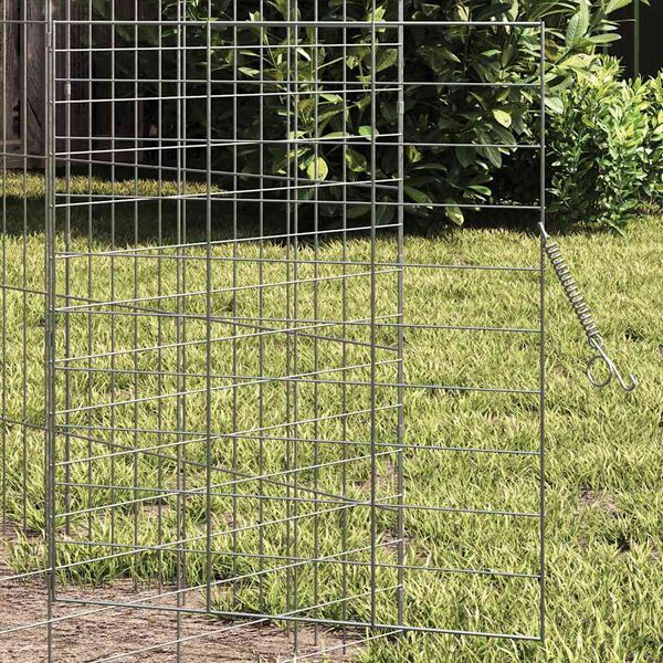 vidaXL Cage pour lapins Argent 400 x 78 x 78 cm Acier galvanis&eacute;
