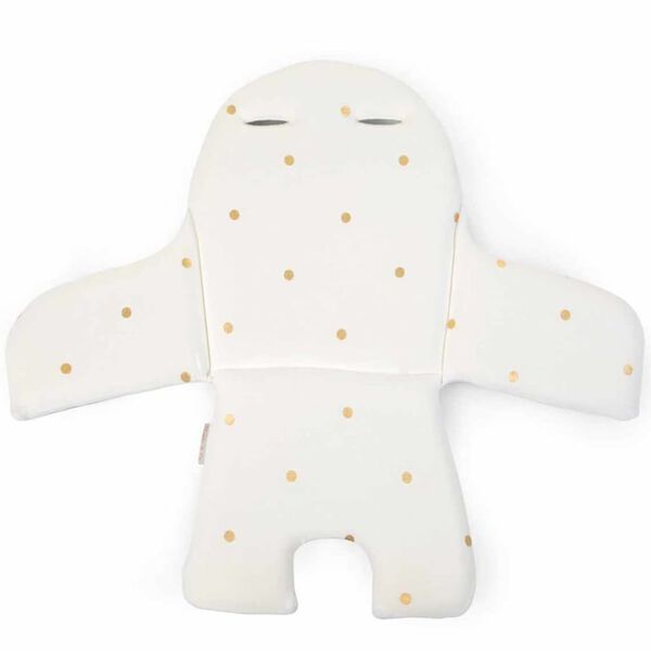 CHILDHOME Coussin de si&egrave;ge de chaise haute Evolu Pois dor&eacute;s CHEVOSCGD