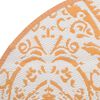 vidaXL Tapis d'extérieur ARAKIL orange et blanc Ø120 cm PP