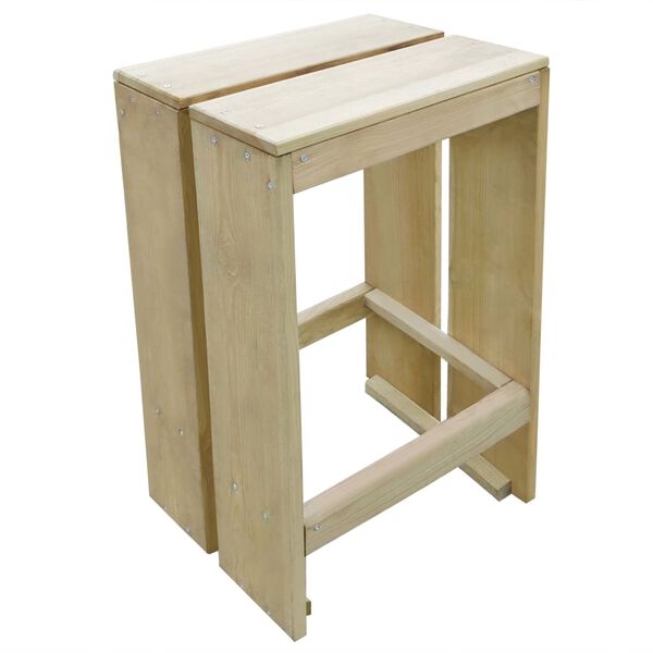 vidaXL Meubles de bar de jardin 3 pcs Bois de pin impr&eacute;gn&eacute;