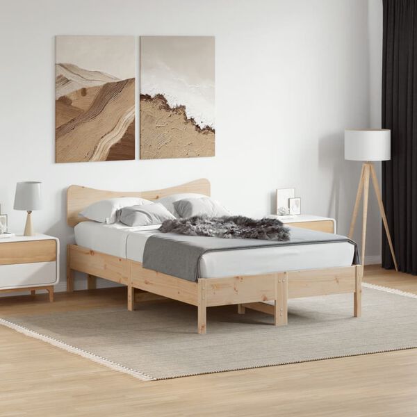 vidaXL T&ecirc;te de lit 120 cm bois massif de pin