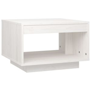 vidaXL Table basse blanc 50x50x33,5 cm bois de pin massif