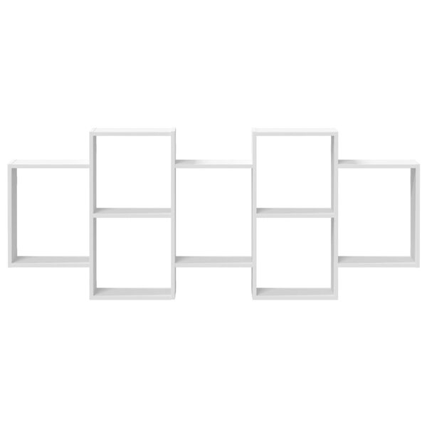 vidaXL &Eacute;tag&egrave;re murale blanc 159x18x65 cm bois d'ing&eacute;nierie
