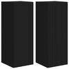 vidaXL Meuble TV mural 2 pc Noir Bois d'ing&eacute;nierie