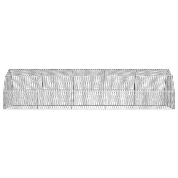 vidaXL Poulailler 2,5x10x2,25 m acier galvanisé