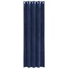 vidaXL Rideaux occultants 2 pcs Bleu fonc&eacute; 140 x 260 cm Velours