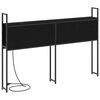 vidaXL Headboard de Rangement avec Station de Charge Ch&ecirc;ne noir 135 cm