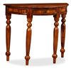 vidaXL Table console Bois solide de Sesham 90x40x76 cm Demi-ronde
